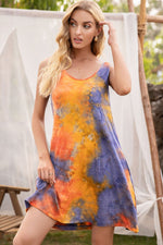 Load image into Gallery viewer, Tie-Dye Sleeveless Dress with Pockets
