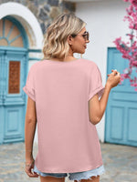 Load image into Gallery viewer, V-Neck Cuffed Blouse
