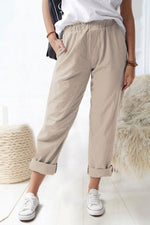 Load image into Gallery viewer, Paperbag Waist Pull-On Pants with Pockets
