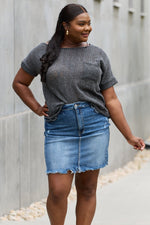 Load image into Gallery viewer, e.Luna Full Size Chunky Knit Short Sleeve Top in Gray
