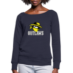 Load image into Gallery viewer, Women&#39;s Wideneck Sweatshirt - melange navy
