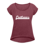 Load image into Gallery viewer, Women&#39;s Roll Cuff T-Shirt - heather burgundy
